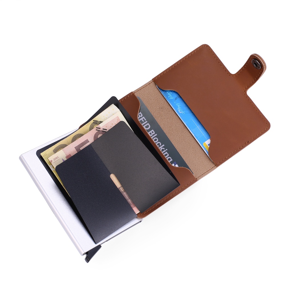 ID Credit Bank Card Holder Wallet Luxury Brand Men Anti Rfid Blocking ...