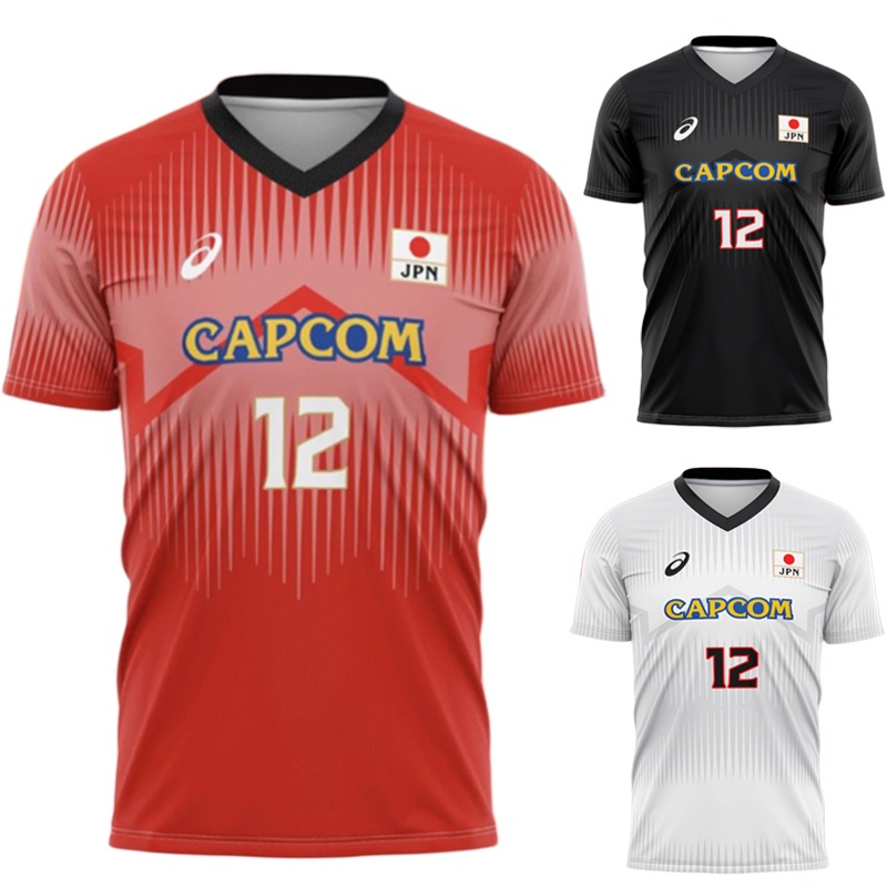 Men Jersey Tshirt 2024 Japan VNL Volleyball Jersey Short Sleeves