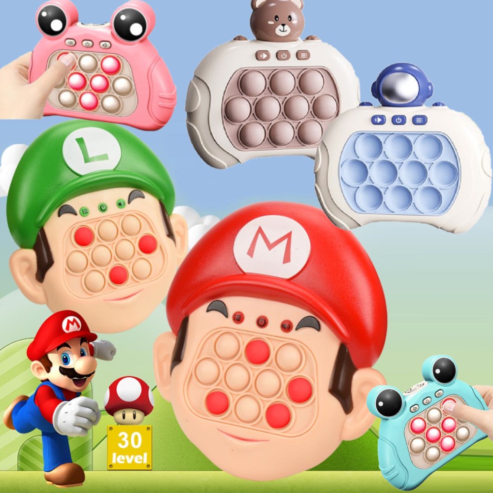 Super Mario Mainan Compression Toys POP IT Compression Game Portable