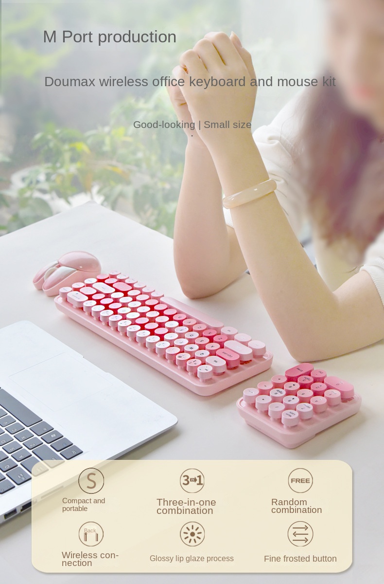 MOFII Ibean Max Wireless 2.4G Keyboard Mouse+Digital number pad Set 3 ...