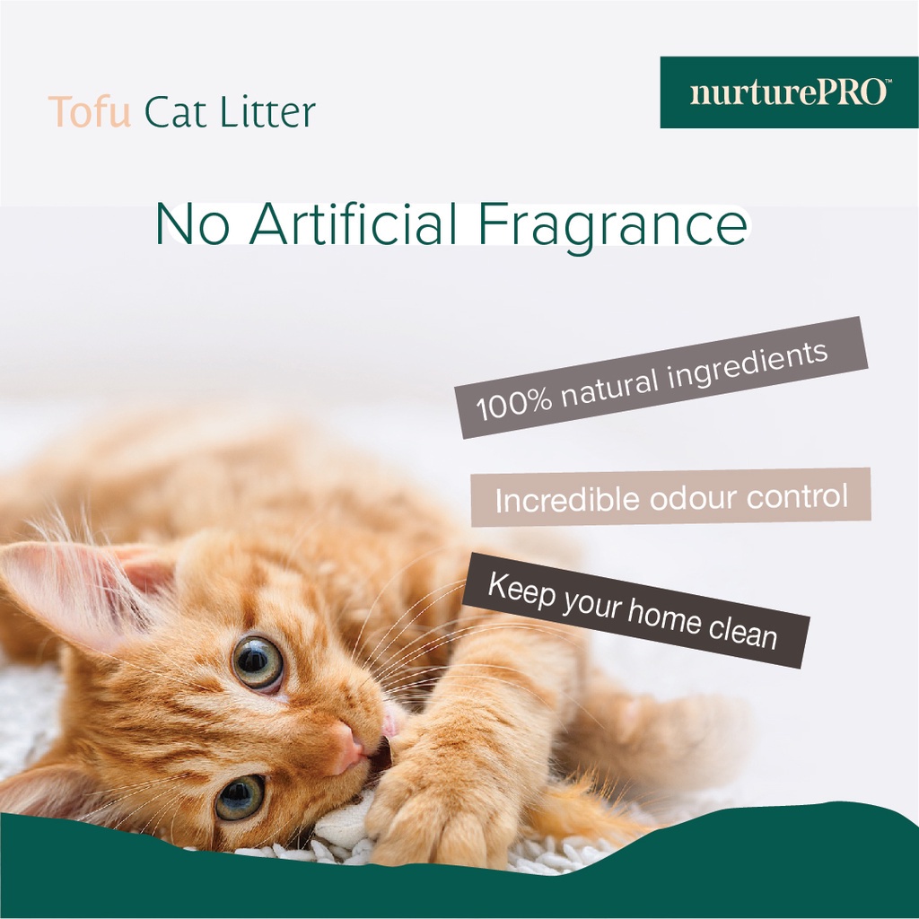 NurturePRO Pawsoft Tofu Cat Litter (7L x 6) | Flushable Charcoal Soya ...