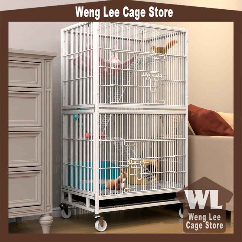 3 Level Thick Tube Extra Large Cat Cage Pet Villa Bird Cage Chipmunks ...