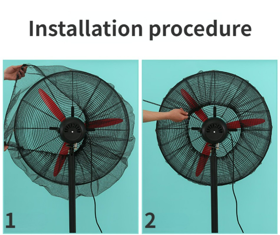 Fan Anti-pinch Hand All-wrapped Mesh Cover Industrial Fan Cover Safety ...
