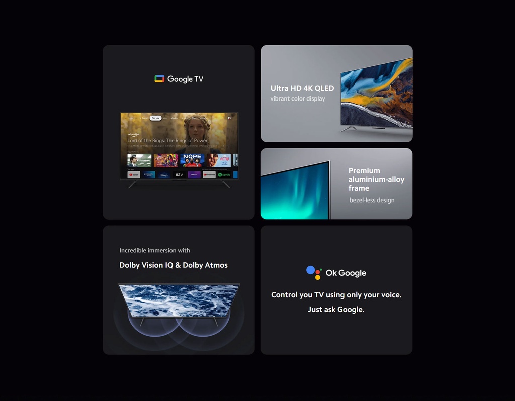 Xiaomi Mi Q2 65 Inch QLED 4K UHD Smart Google TV (Global Version) description image 2