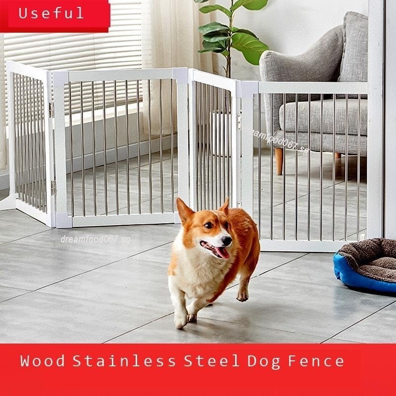 Pet Safety Gate Foldable Dog Fence Playpen Dog Cage 1pcs Length 53cm