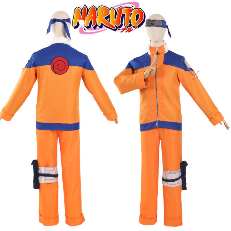 Anime Naruto Costume For Kids Uzumaki Ninja Shippuden Hokage Cosplay