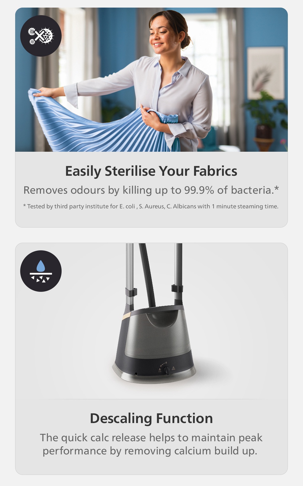 PHILIPS Stand Garment Steamer 3000 Series (MyEssence Fragrance Infuser ...