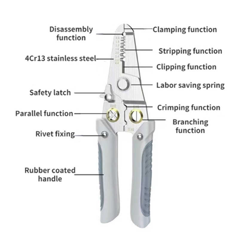 10 In 1 Wire Stripper Pliers Crimper Cable Cutter Electrician Special ...