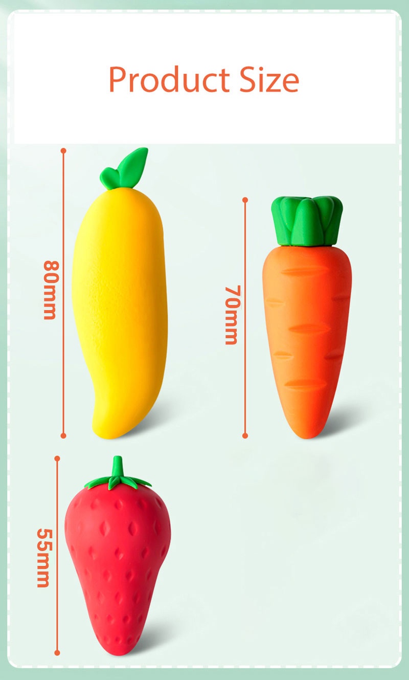 [Wholesale Price]Big Size Creative Fruit Eraser / Cartoon Cute Carrot ...