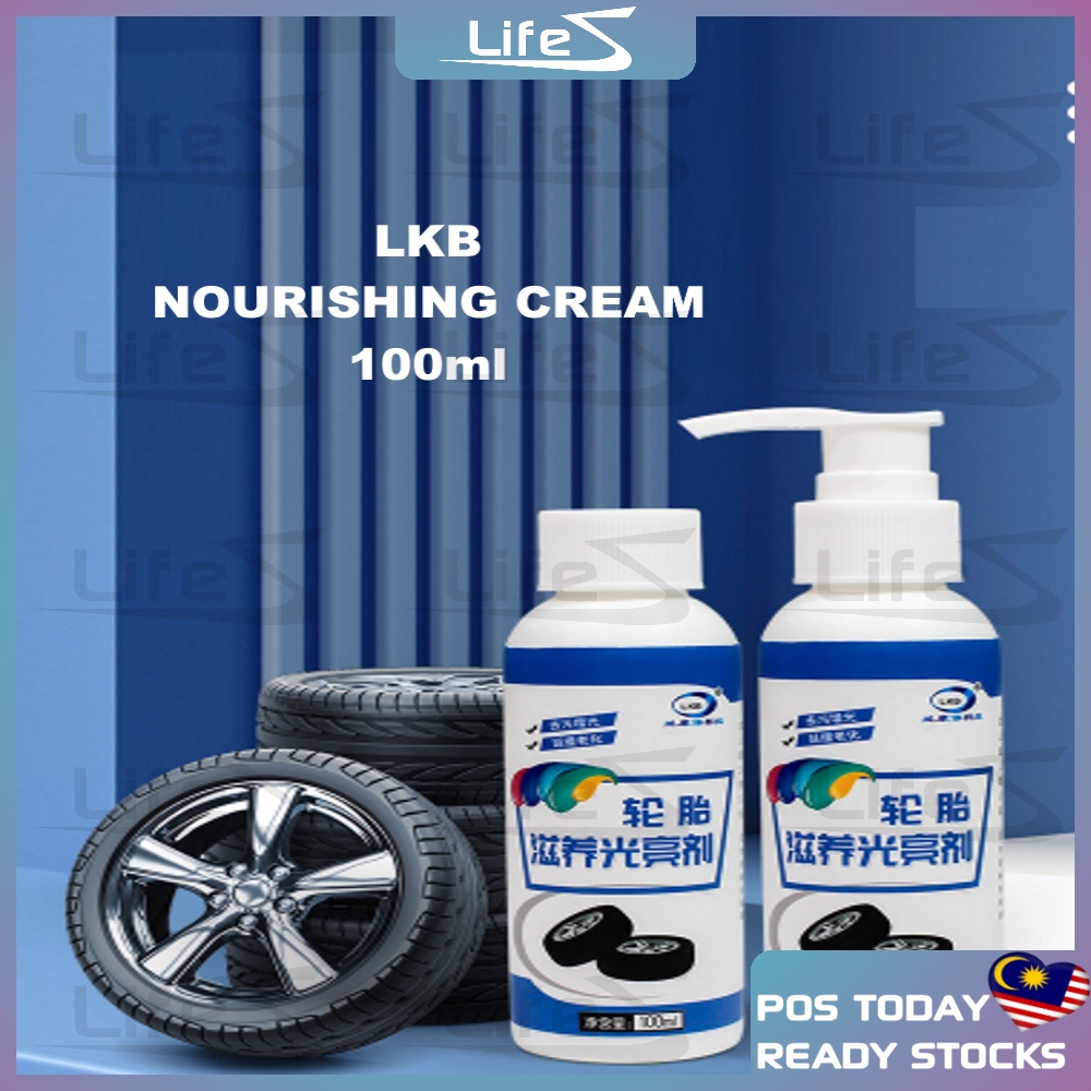 LKB TYRE RIM NOURISHING CREAM 100ml Tyre restoration wax Tryre Care Cream  Protect Vehicle Tyre Rim Cream