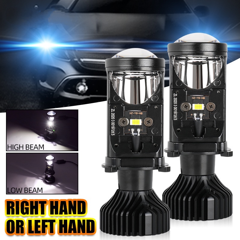 Mini LED Projector 360 Degrees No Blind Spots H4 24000LM 90W H4 6000K ...