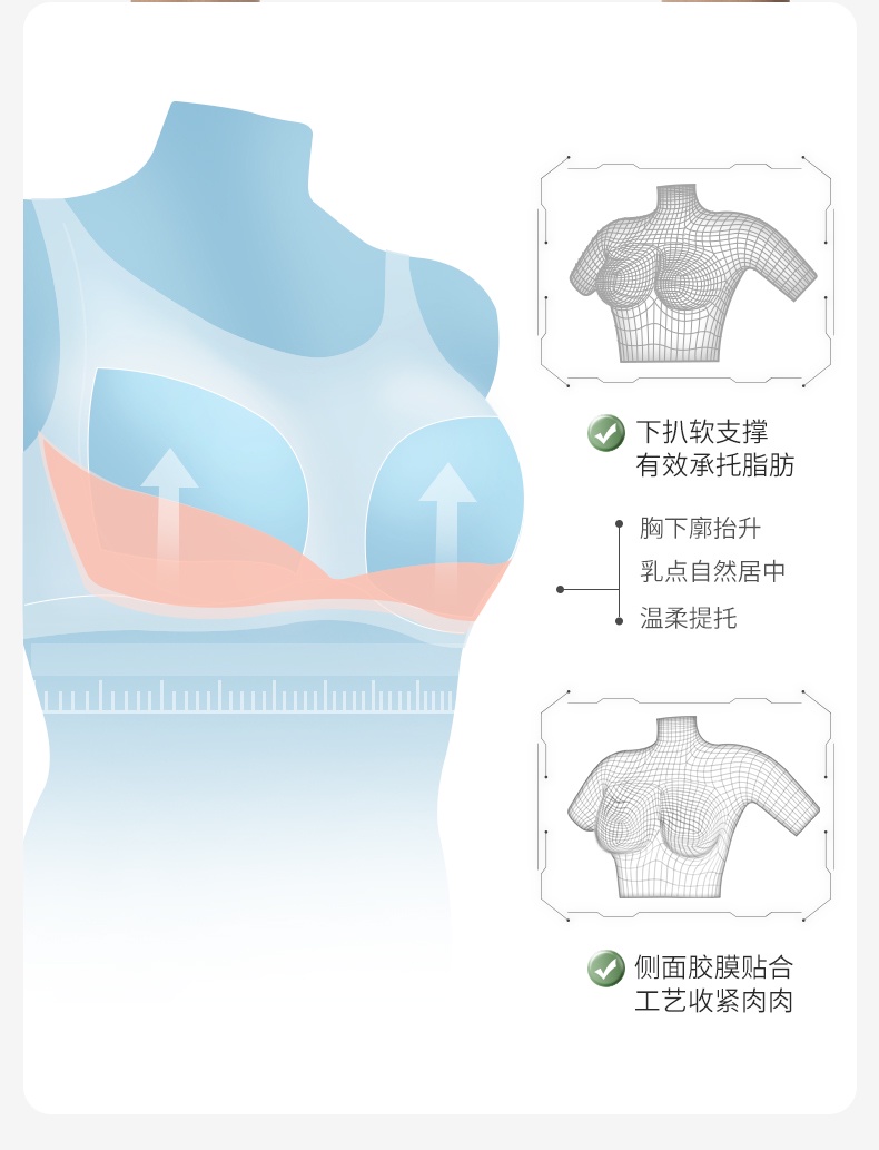 [Unimoment] M-3XL Japan SUJI Large Cup Jelly Bra, nude-feeling ...