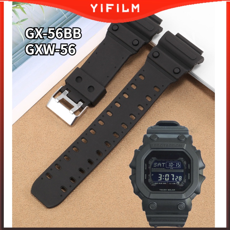 YIFILM Breathable Silicone Watch Band For Casio G-shock GX-56BB
