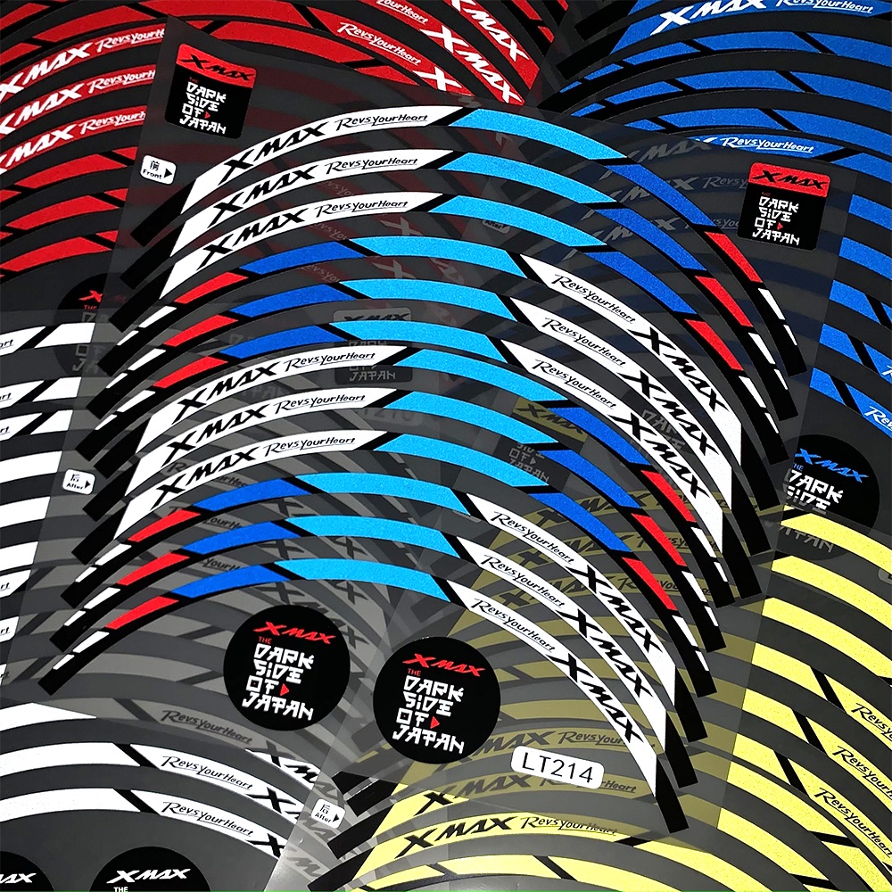 Reflective Motorcycle Wheel Sticker Hub Decals Rim Stripe Tape For ...