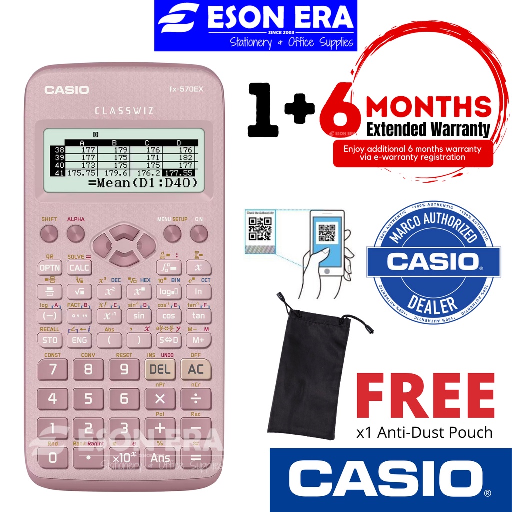 Casio Scientific Calculator fx 570EX 18 Months Warranty fx570EX Classwiz 552 Functions Shopee Singapore