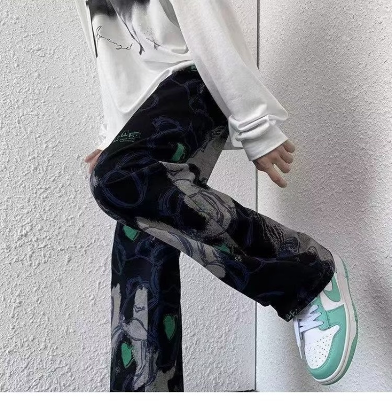 Pants Street Wear Ruffian Handsome Fried Street Men Spring vintage ...
