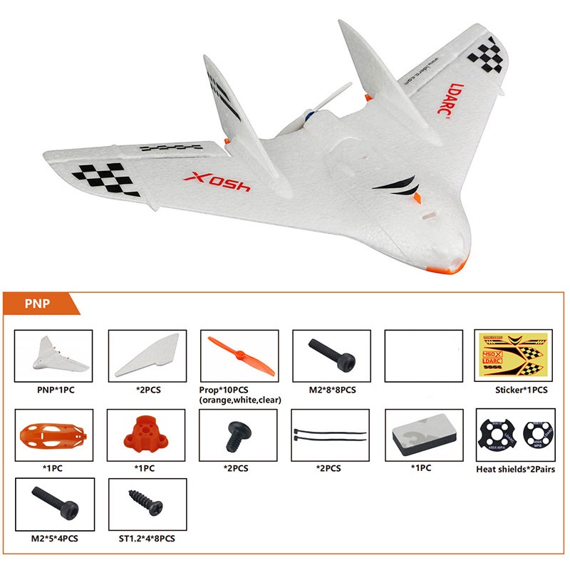 LDARC TINY WING 450X V2 431mm Wingspan EPP Foam FPV RC Airplanes Flying ...