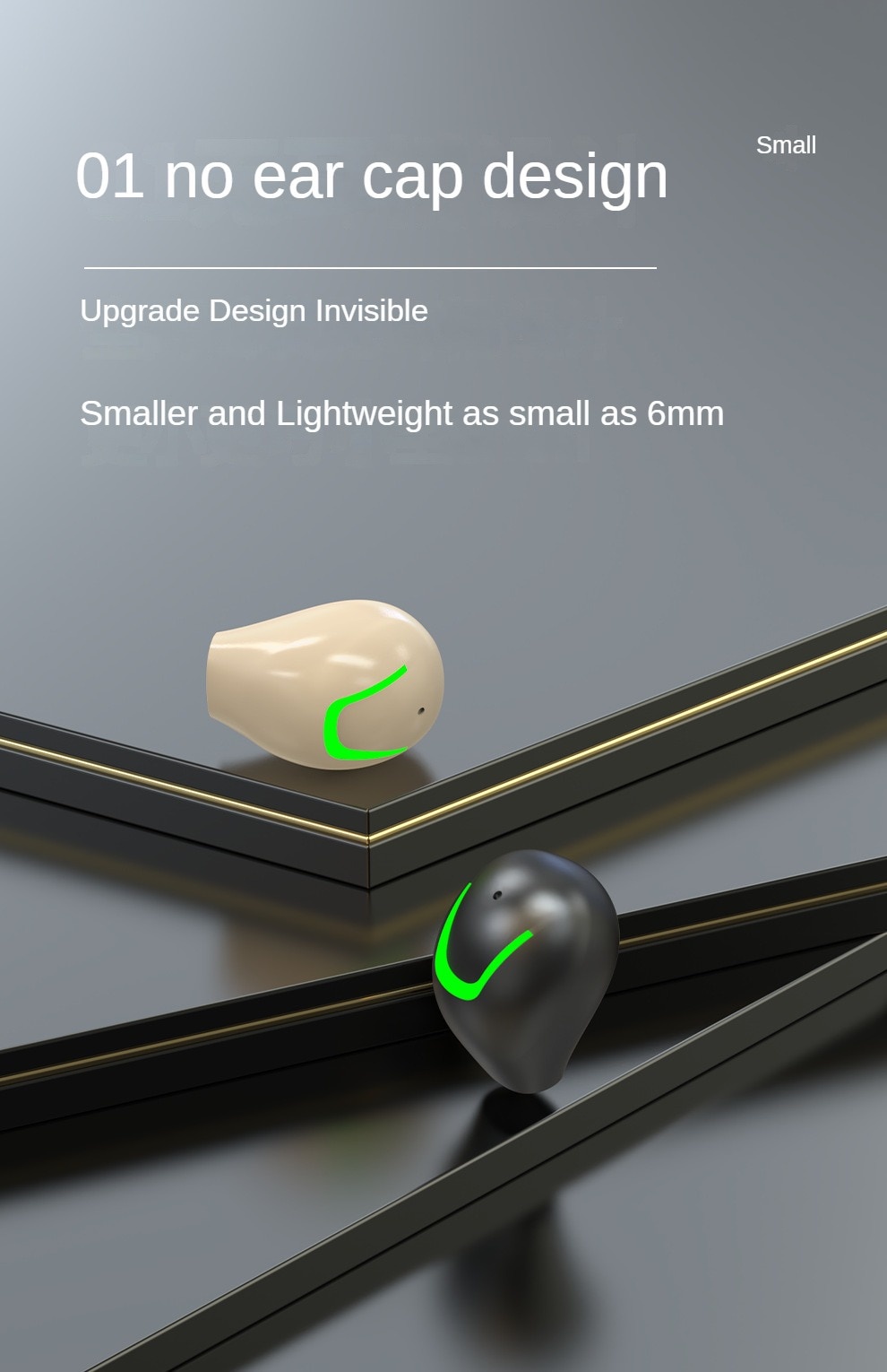 Mini Invisible Wireless Headphones Bluetooth 5.3 In-ear Earphones TWS ...
