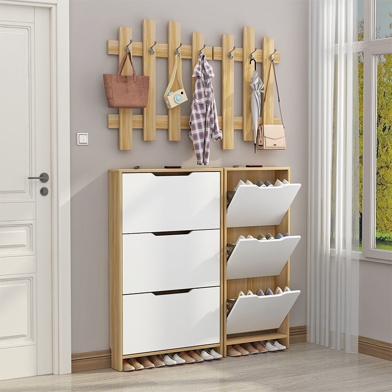 Simple Large-Capacity Multi-Layer Narrow Shoe Cabinet for Entryway - China Shoe  Cabinet Large Capacity, Narrow Shoe Cabinet