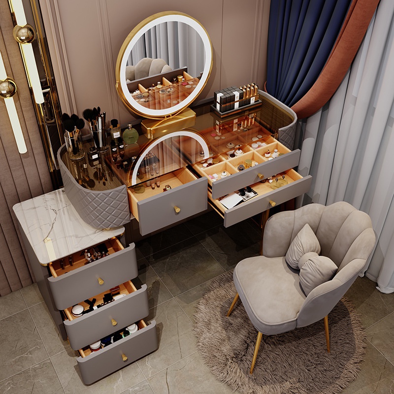 Ready Stock dressing table with mirror New Dressing Table Glass Light