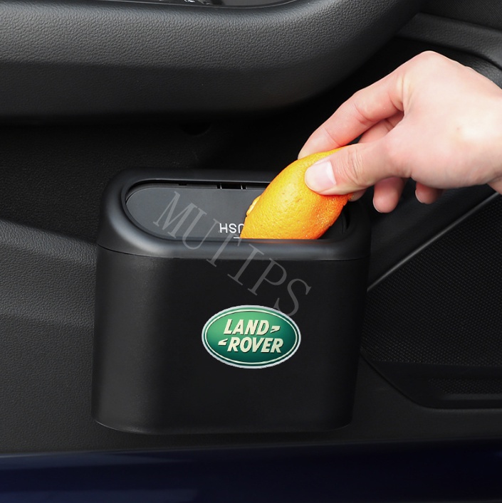 Land Rover Car Portable Mini Trash Can Hanging Flip Lid Dustbin Back ...