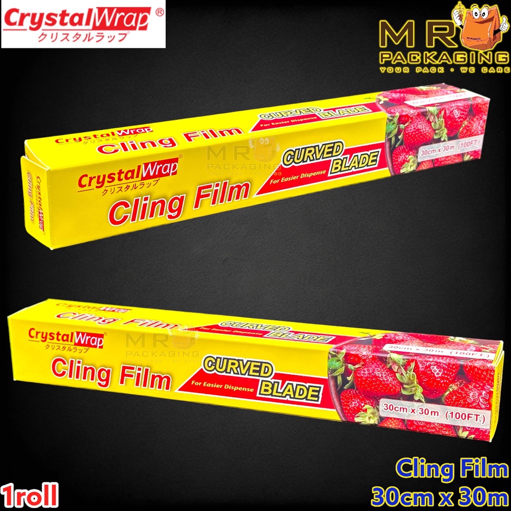 Crystal Wrap Cling Film 12 inch ( 300mm ) x 30meter [ Food Wrap Film