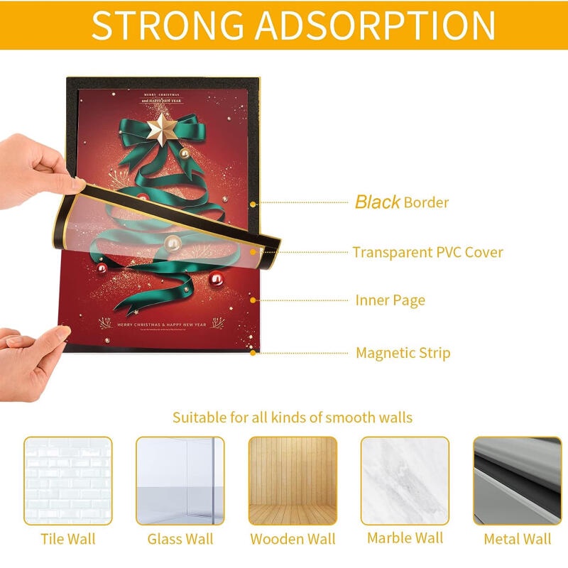 Self-Adhesive Magnetic Display Picture Frame A3/A4/A6 Wall Mount Photo ...