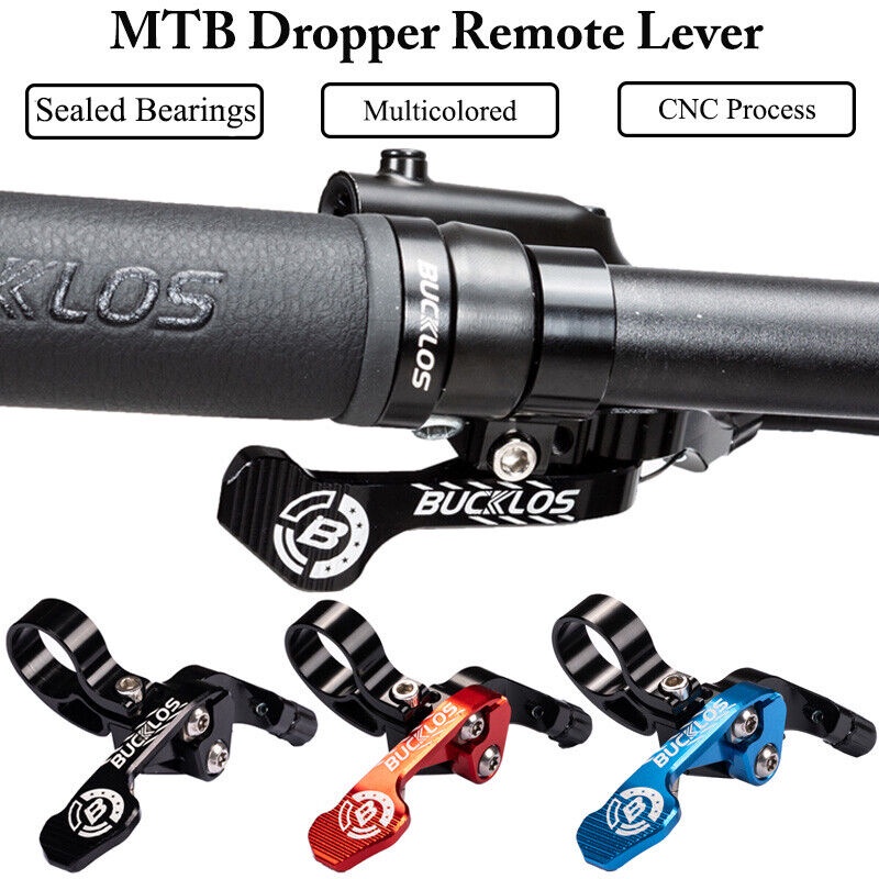 KIEVODE Bike Seatpost Dropper Remote Lever Kit - Universal Adjustable Control With Wrench, Cable, And End Cap For 22.2mm Mountain And Road Bicycle