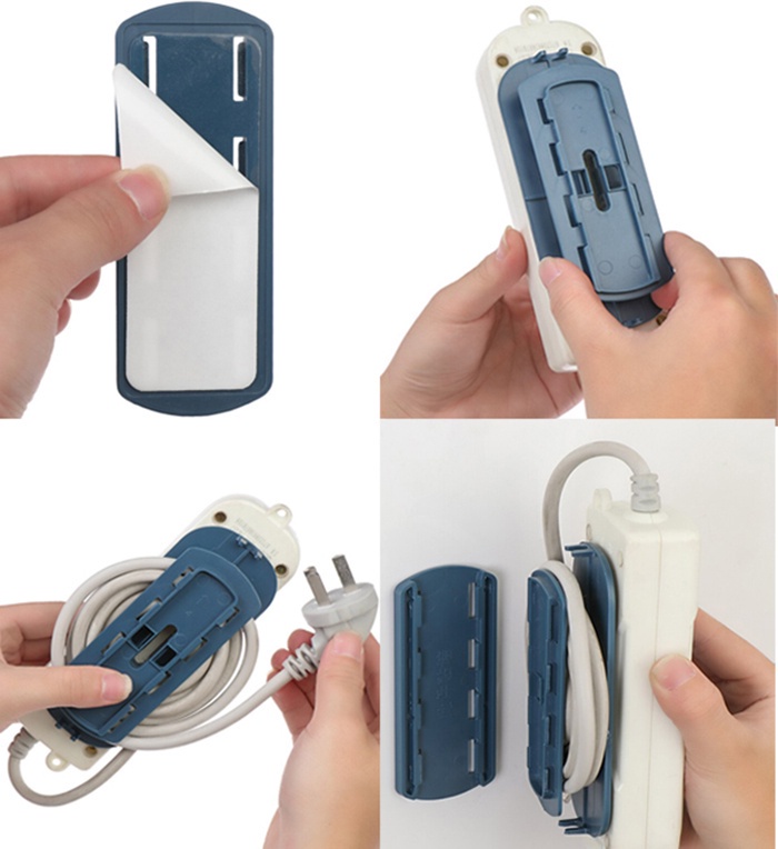 Self Adhesive Power Strip Holder, Fixator Power Extension Socket Cord ...