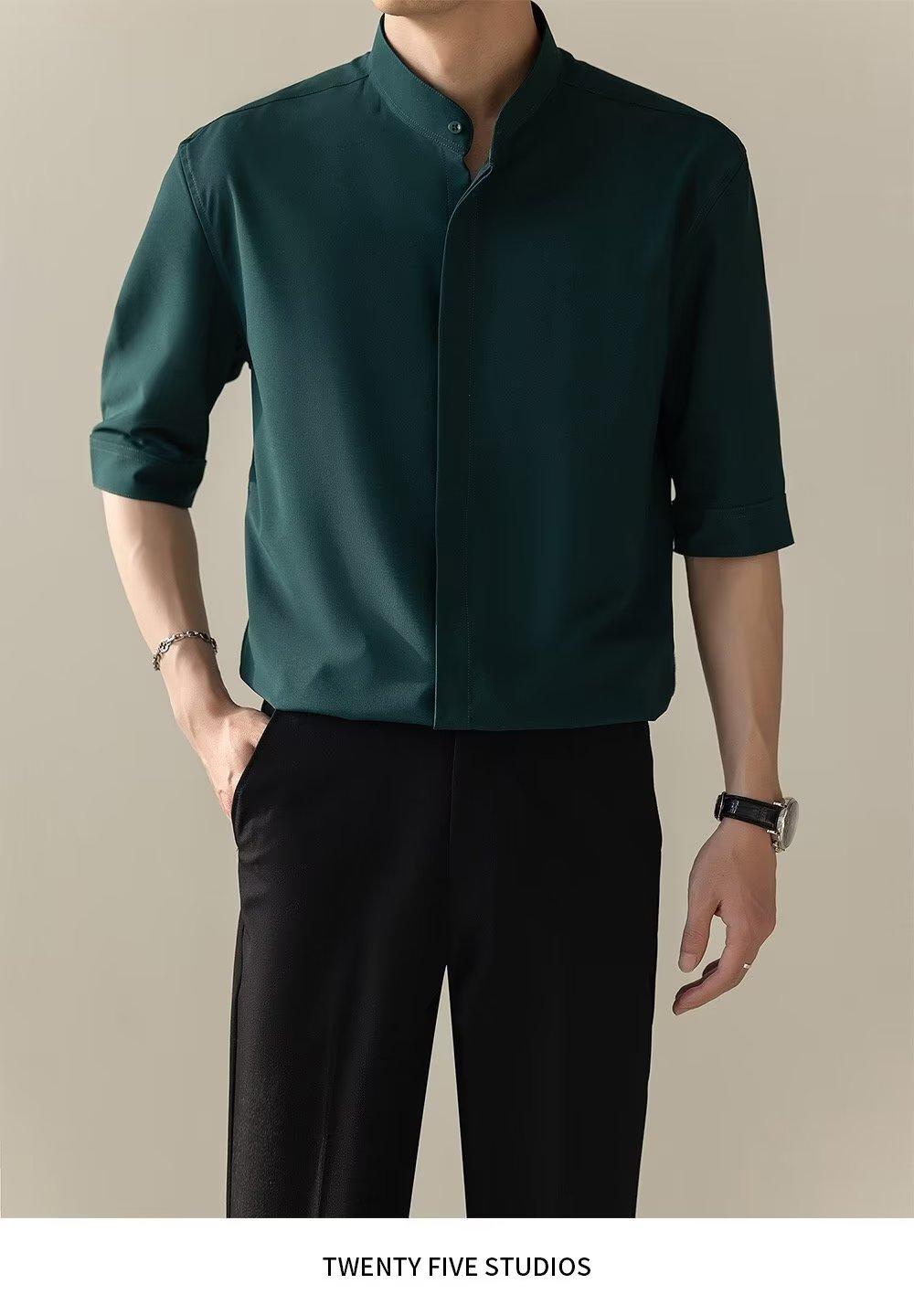 Chemise Homme Noël Sans Repassage - Manches Longues, Motif Festif - Tissu Doux, Coupe Slim Fit - Automne/hiver