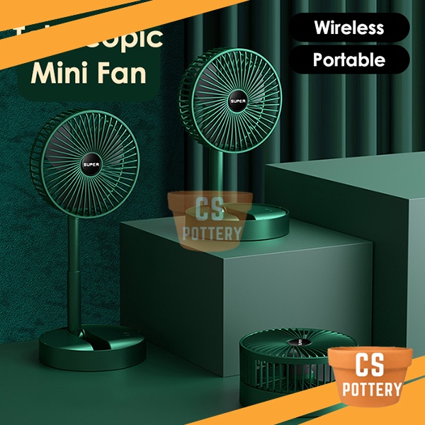 Telescopic Foldable Mini Fan Rechargeable Wireless Strong Wind Fan 