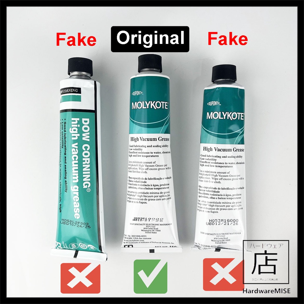 Dow Corning High Vacuum Grease Molykote HVG By Dupont 150g tube