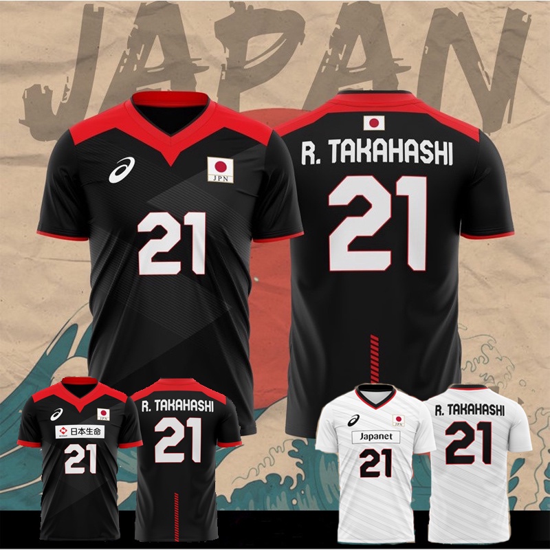 TAKAHASHI 24 ユニフォーム 2XL 2024 Japan Olympic Volleyball Jersey Ran Takahashi No.21/ 4 Colors