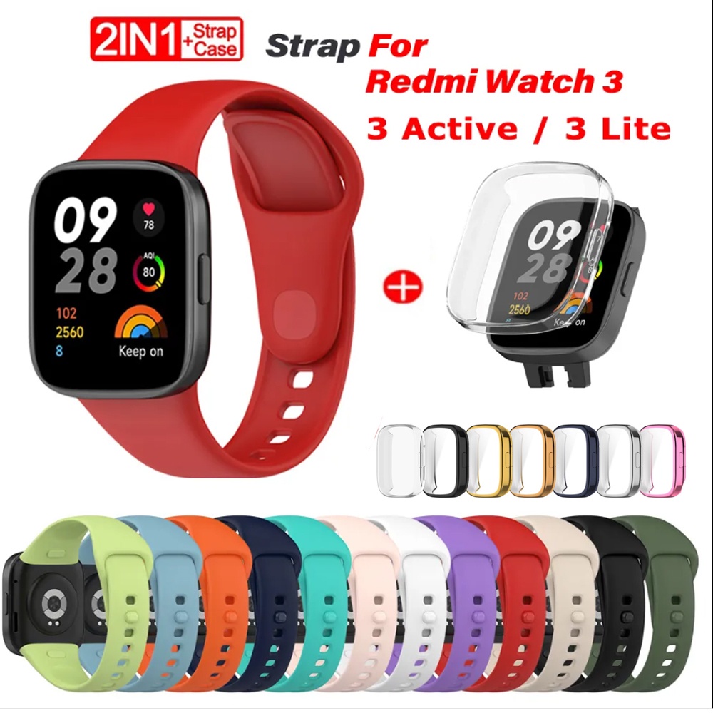 Watch Strap Bracelet For Xiaomi Redmi Watch 3 3 Active 3 Lite Smart Watch Replacement Silicone Strap For Redmi Watch3 3 Active 3 Lite Wristbands Shopee Singapore