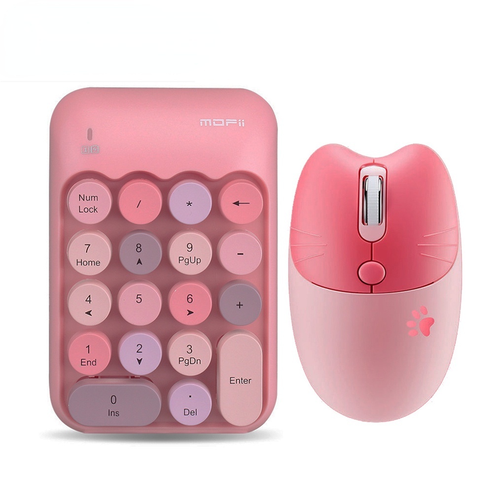 Silent 2.4Ghz Wireless keyboard and Mouse Combo Set Mechanical Feel Number Pad Keyboard