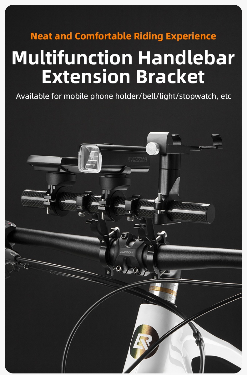 ROCKBROS Bike Handlebar Extension Frame 25CM Mountain Bicycle Bracket ...