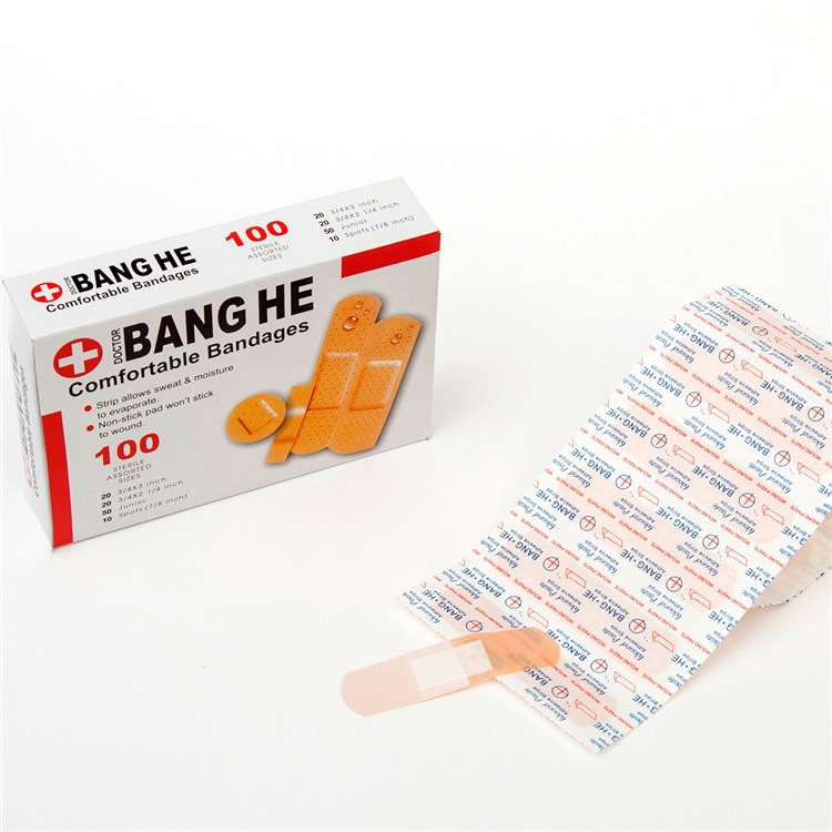 100Pcs/Pack Waterproof Wound Adhesive Paster Medical Anti-Bacteria Band ...