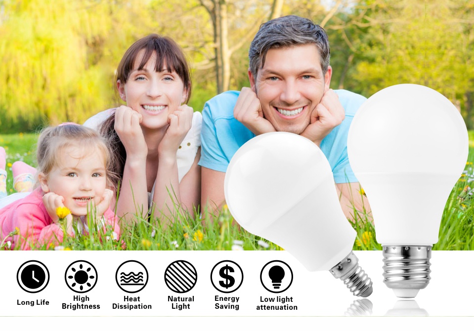 E27 LED Bulb 5W 7W 9W 12W 15W 18W Table Lamp Real Power Light Bulbs ...