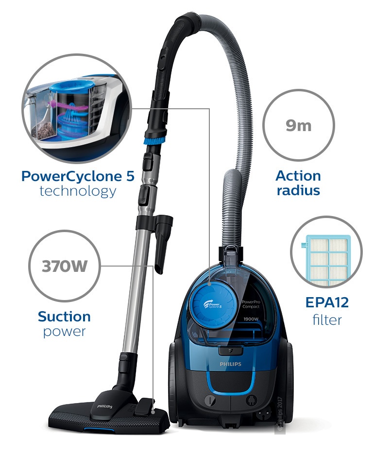 Philips FC9352/61 | Powerpro Compact Bagless Vacuum Cleaner ...