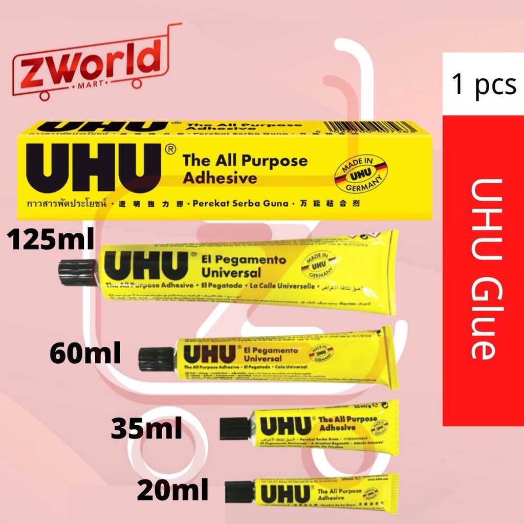 Genuine UHU ALL PURPOSE GLUE 20ml 35ml 60 25ml SIZE TUBES STRONG