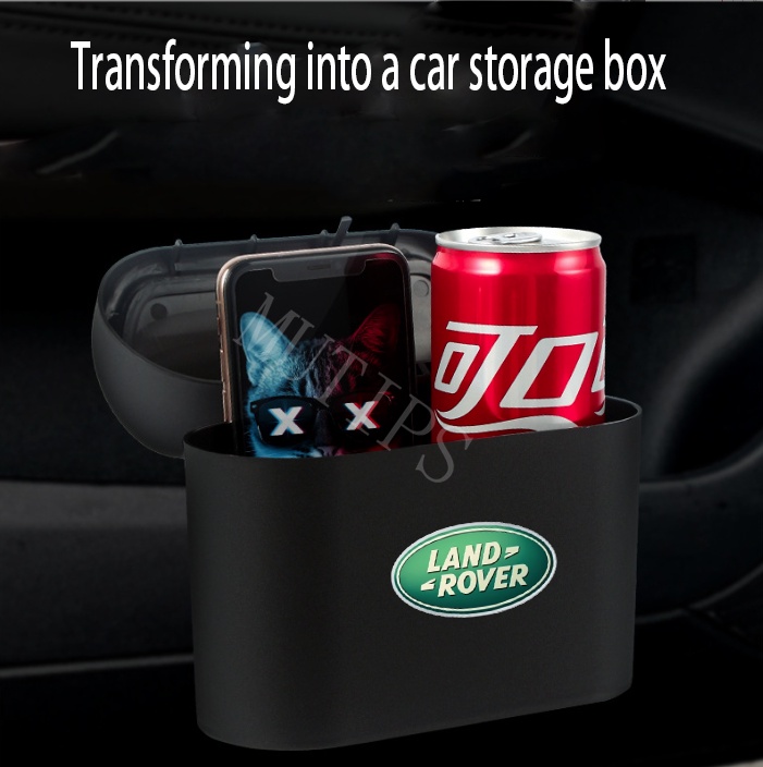 Land Rover Car Portable Mini Trash Can Hanging Flip Lid Dustbin Back ...