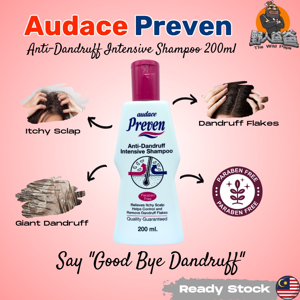 Audace Preven AntiDandruff Intensive Shampoo 200ml (Expiry Date 06/