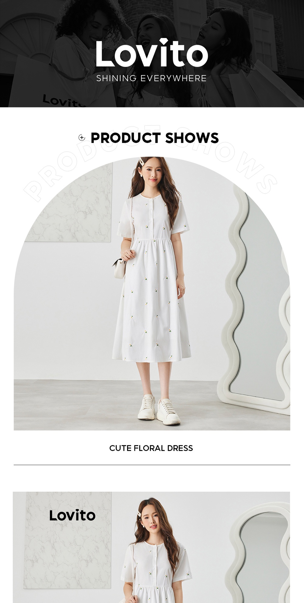 Embroidered Tiered Midi Dress - Ivory