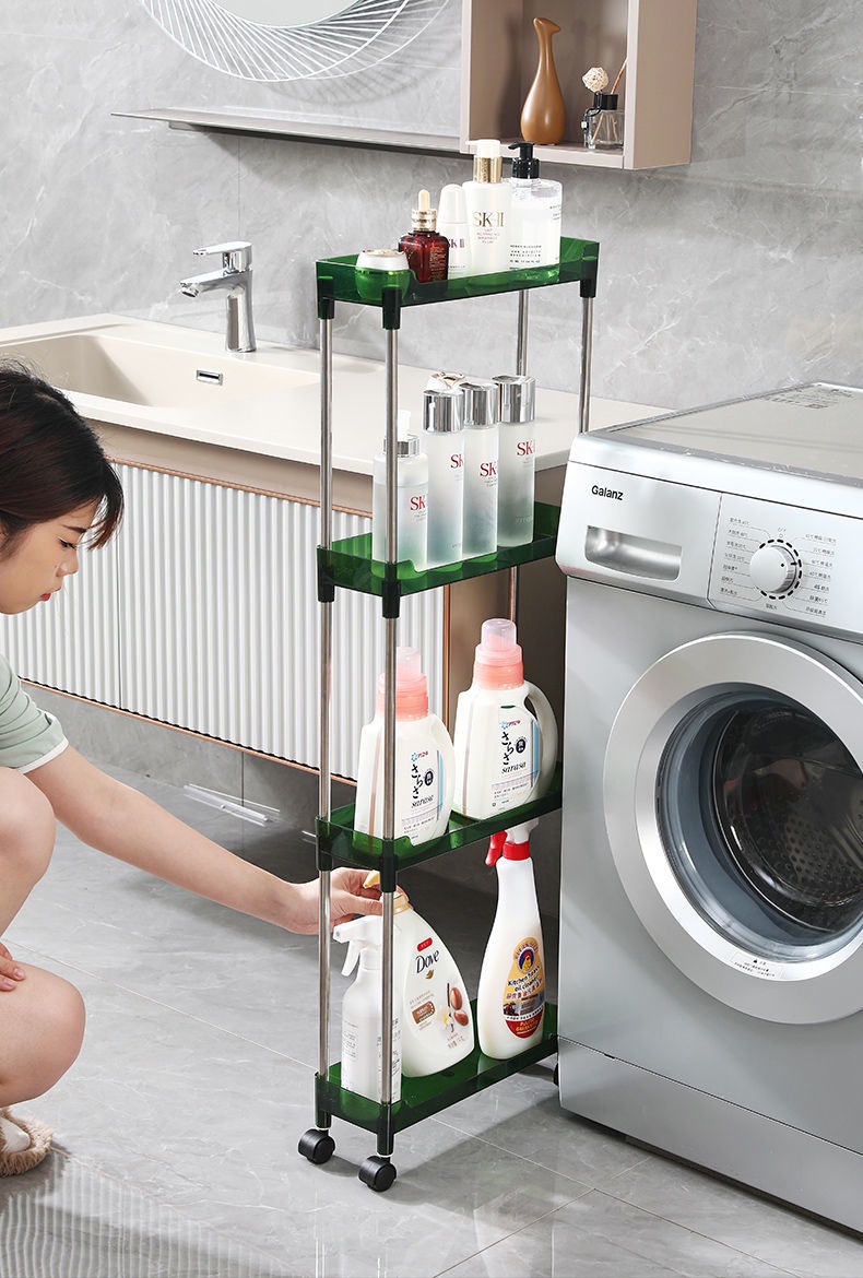 9/12cm Bathroom Gap Storage Rack Bathroom Gap Movable Floor Storage ...