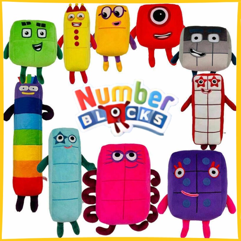 24cm Cute Numberblocks Plush Doll Educational Stuffed Number Blocks ...