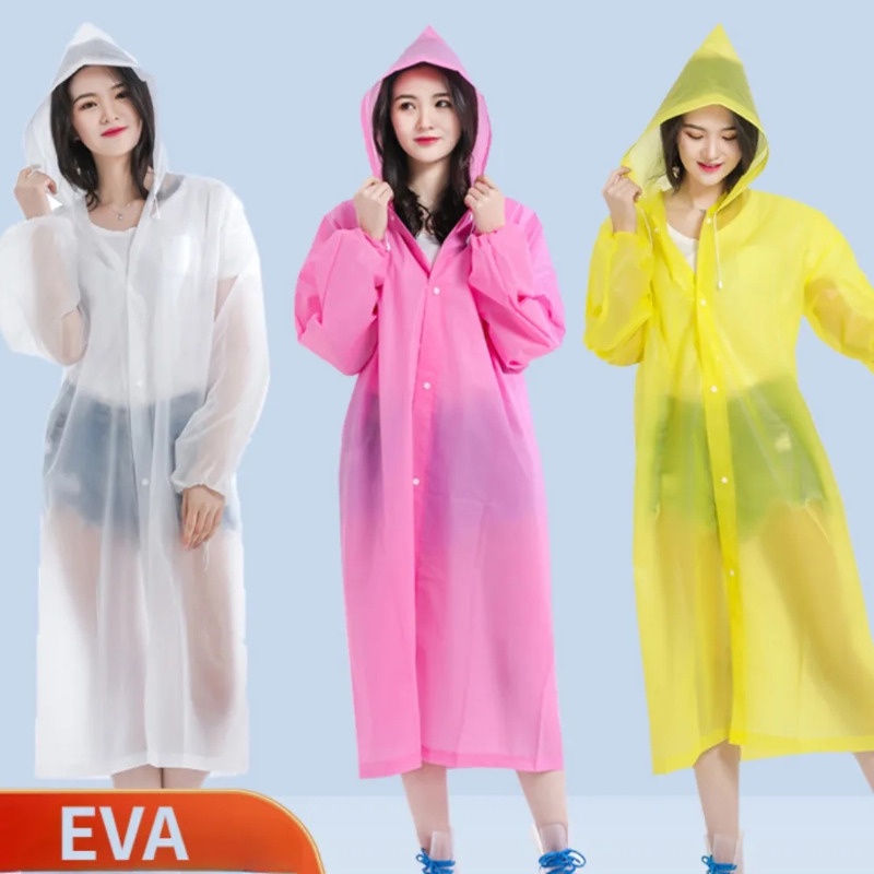 EVA Reusable Portable Raincoat Adult / All-in-one Girdle Thickened ...
