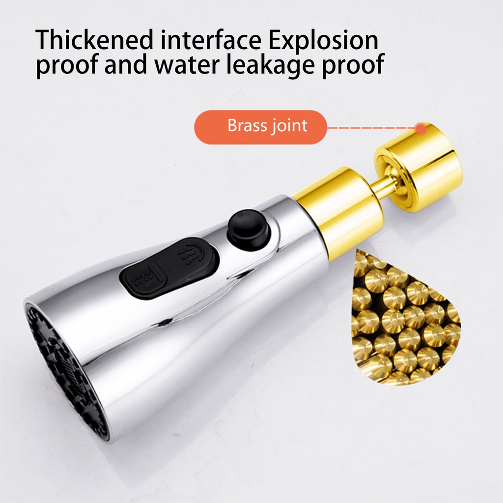 3 Modes Flexible Shower Head Kitchen Tap 360° Rotatable Kitchen Flush ...