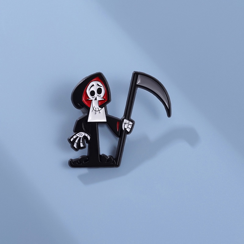 Cute Cartoon Grim Reaper Pin Comedy Animation Billy Mandy and Bleach's ...