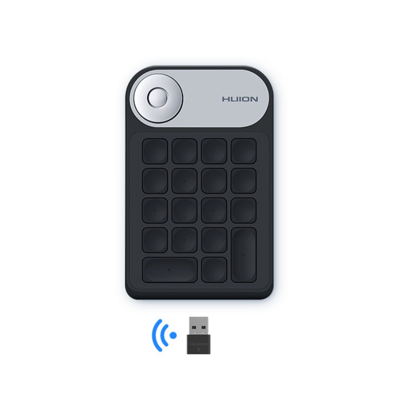 HUION Keydial Mini Bluetooth Programmable Keypad with Dial 5 Keys Anti ...