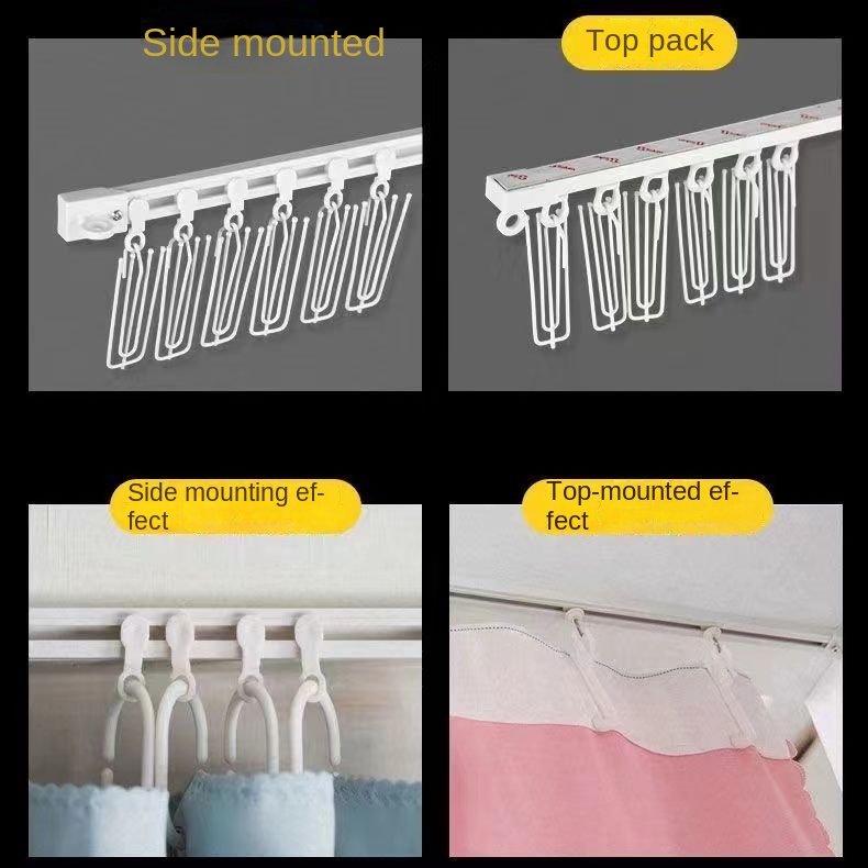 Curtain Hole-Free Installation Slide Rail Student Dormitory Pulley Side ...